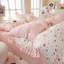 Ensemble de housse de couette en coton multicolore à volants-109792774-109792749