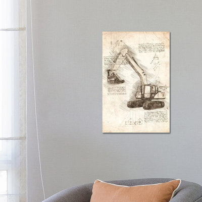Excavator by Cornel Vlad - Wrapped Canvas Gallery-Wrapped Canvas Giclée
