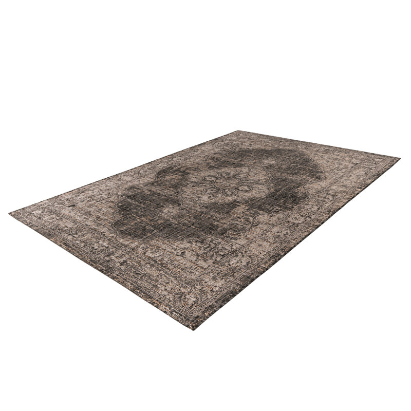 Nordic Oriental Area Rug, Grey/Brown/Blue, Rectangle 200 x 290cm