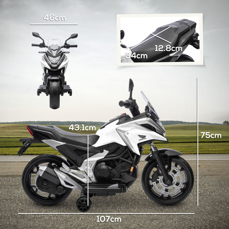 HOMCOM Battery Powered Ride On, White