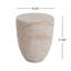 Rounded Tapered Cylindrical Structure Side Table,Travertine Finish