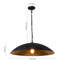 Luminaire suspendu en forme de dôme à 1 lumière Alshat-1268803645