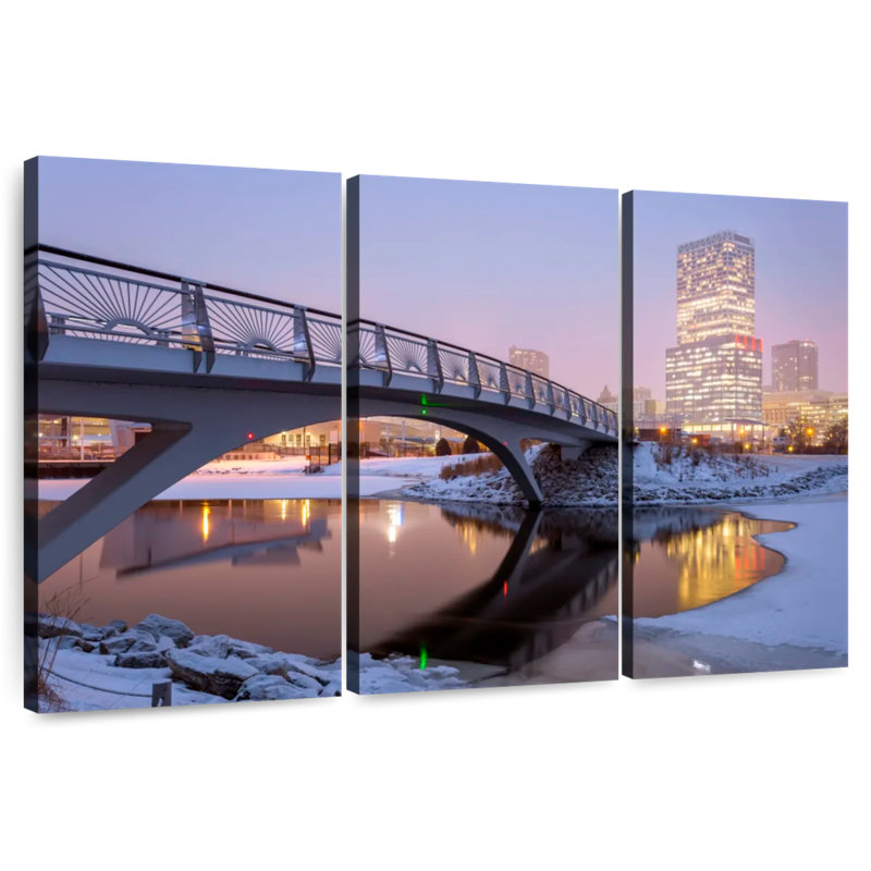 Syd Milwaukee Winter Reflections, 48" H x 74" W