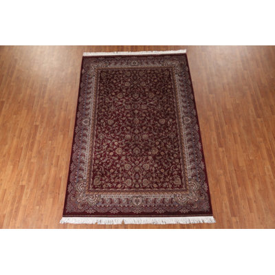 Burgundy Red Traditional Area Rug 7x10