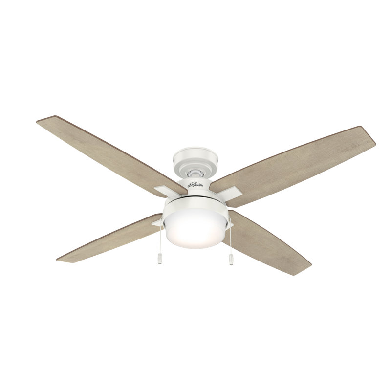 Ventilateur de plafond standard à DEL à 4 pales 54 "avec ensemble d'éclairage inclus Castlehill