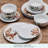 Studio Nova Woodland Wonders 12-Piece Porcelain  Dinnerware Set, Service For 4
