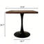 Table carrée, table d'appoint moderne, plateau en panneau de fibres à densité moyenne avec table basse en acier, petite table basse de style Mid-Century pour le salon, table d'intérieur polyvalente à usage quotidien, noyer