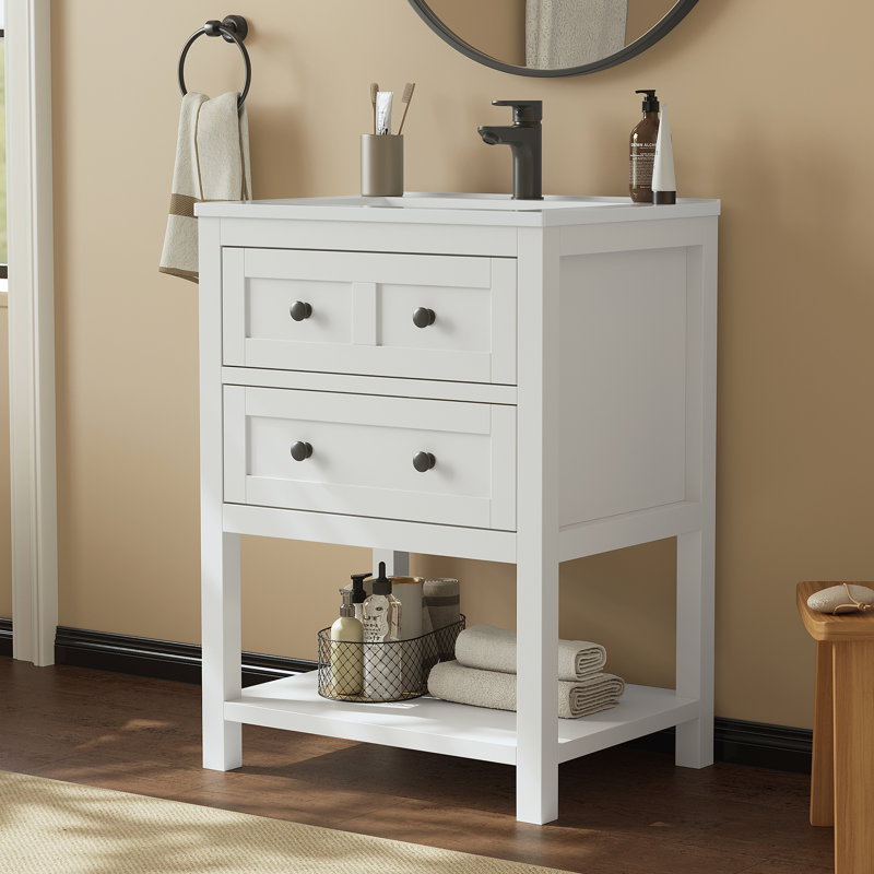 Ensemble de meuble-lavabo simple 24 po Allensville, 24", Blanc