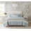 Ensemble de courtepointe en percale de coton 6 pièces avec coussins décoratifs Dawn