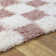 Atiran Checkered Shag Pink Area Rug