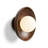 Walnut Wood Curved Bowl Wall Sconce