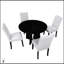 Ensemble de table de salle à manger 5 pièces avec table moderne de 43 pouces et 4 chaises rembourrées pour une salle à manger confortable et élégante-1261674507-1261674508