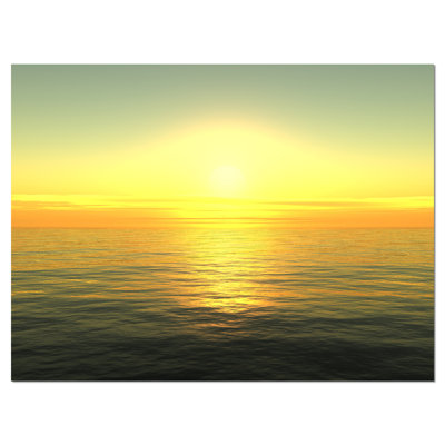 " Brilliant Yellow Sunrise Over Waters "