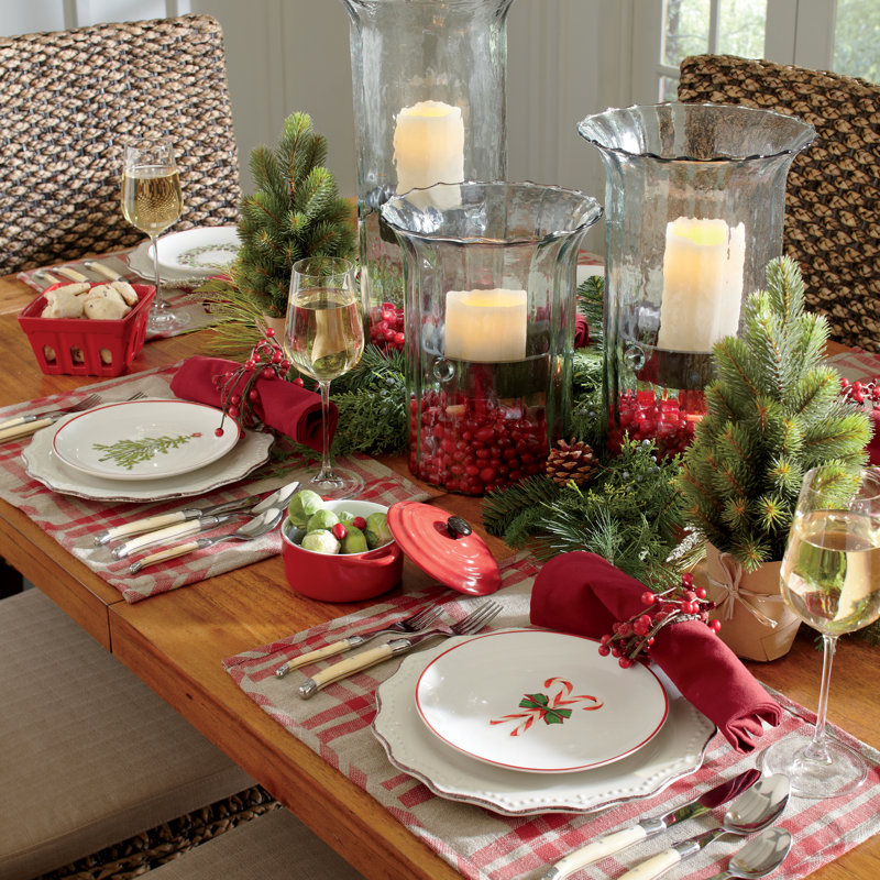 Cotton Rectangle Placemats, Red