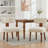 Set of 2 Modern Armless Dining Chairs with Curved Backrest, Fur Fabric, and Solid Wooden Legs for Elegant Seating