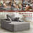  Chaise Lounge Sofa, Upholstered Corduroy Single Couch, Sleeper Sofa Bed With 3 Pillows, Single Couch For Living Room Or Bedroom , No Assembly Required-1991923609