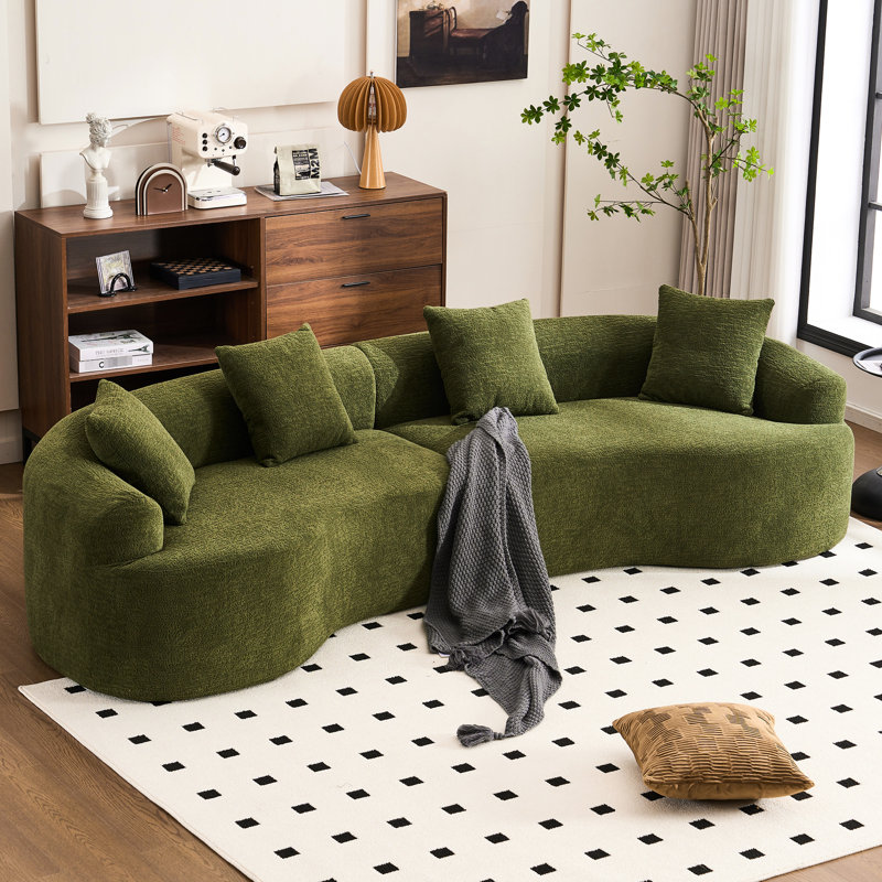 Chenille de salon, 4 places, avec chenille à texture lisse, 26,27 po Hauteur, pour