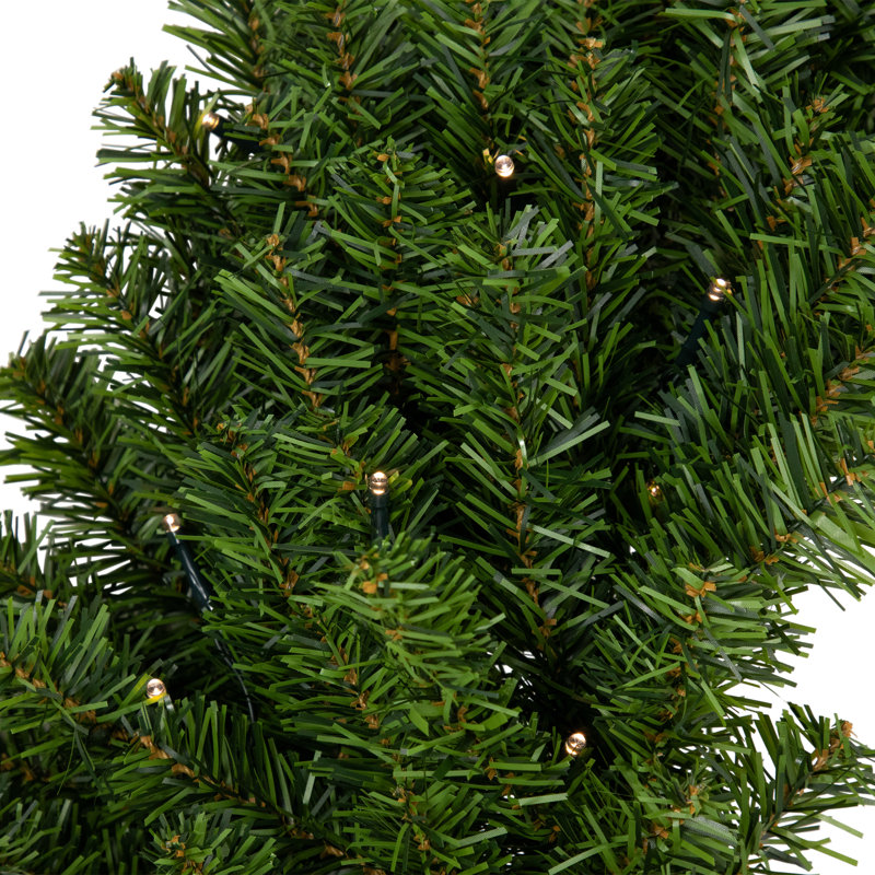 Couronne de Noël artificielle pré-éclairée pin canadien, Clair, H 6 po x l 30 po x P 30 po
