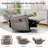Hawn 33.5'' Wide Modern and Super Soft Swivel and Rocker Manual Recliner Chair-263061053