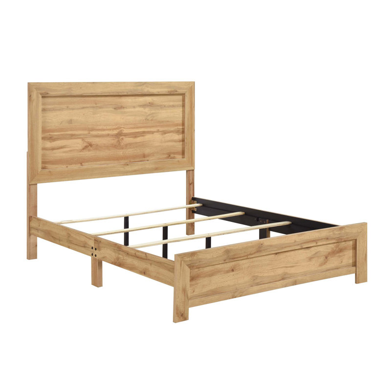 Grand lit 1pc charme rustique contemporain, Grand lit