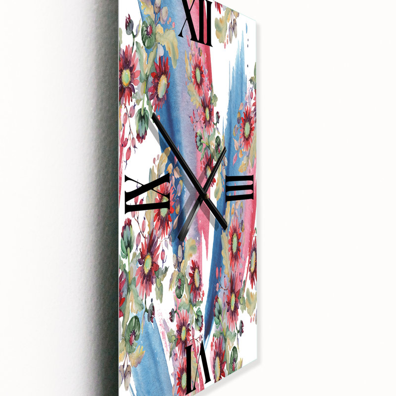 Horloge murale Aster and Acorn Bouquet, Petit