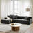 Jiang Boneless 110" No Assembly Required Compressed Cloud Sofa with Pillow-829836705