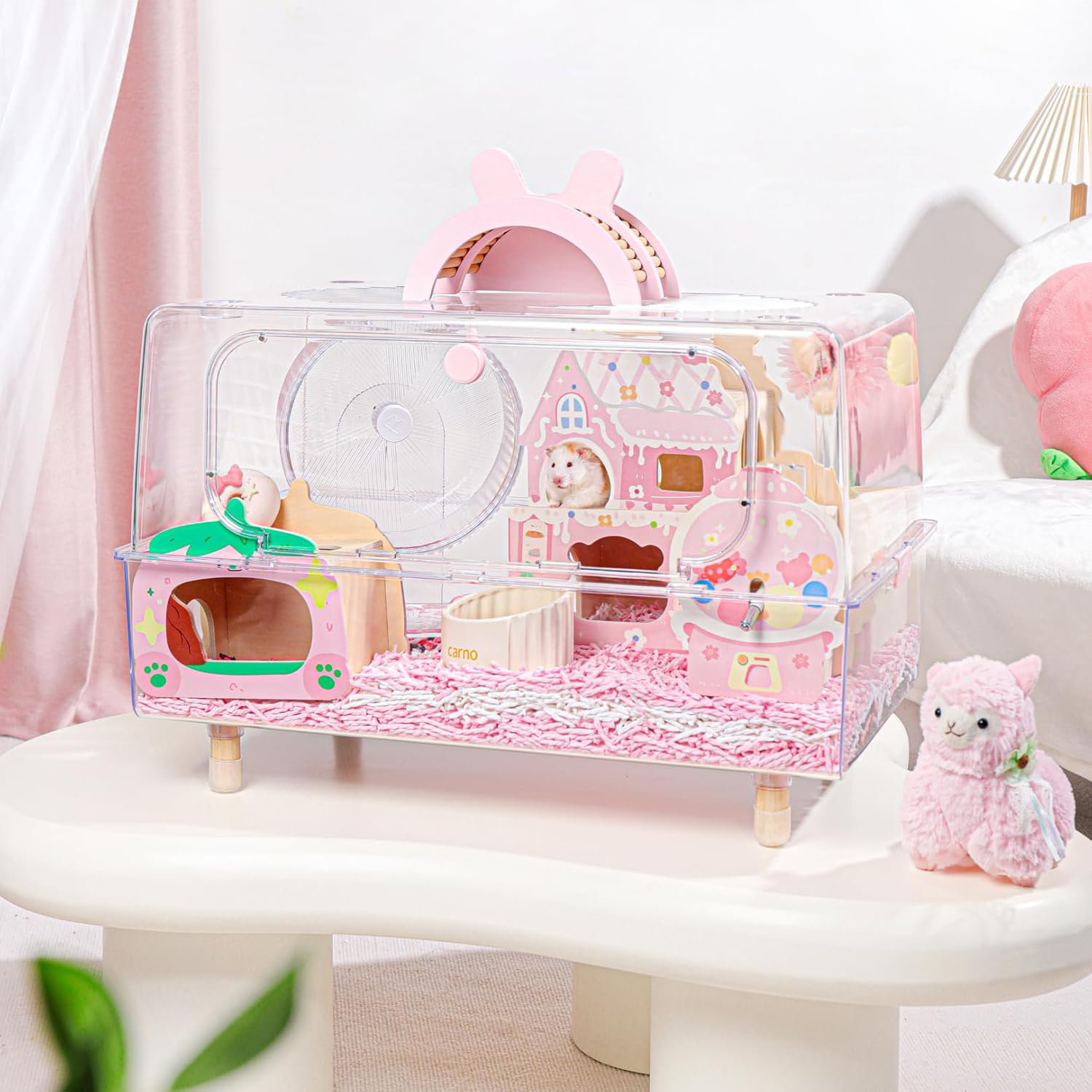 Ebern Designs Mini&Moe Large Hamster and Guinea Pig Cage: Clear
