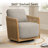 Linen-like Upholstered Swivel Accent Chair-122091994