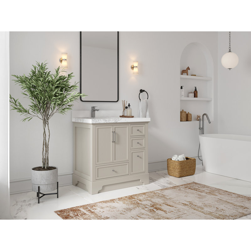 Ensemble de meuble-lavabo simple 36 po avec plateau Alys, Empira