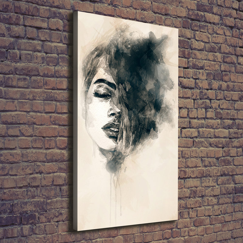 Abstraction Of A Woman - Wrapped Canvas Print