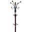 73" Tall Chrome And Wood Coat Rack-1961121291