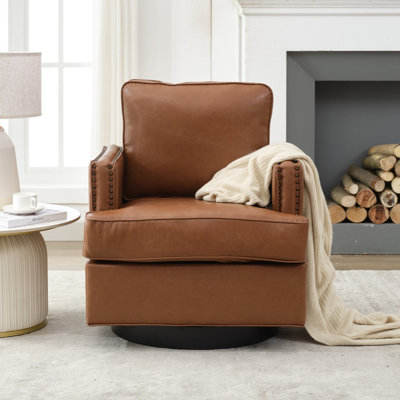 Fauteuil pivotant en similicuir