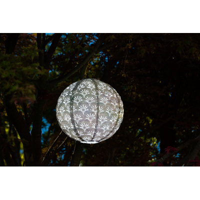 12 " Solar Powered Integrated LED Globe Lantern