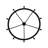 Calvin 10-Light Dimmable Steel Wagon Wheel Chandelier with Sloped Ceiling Compatibility