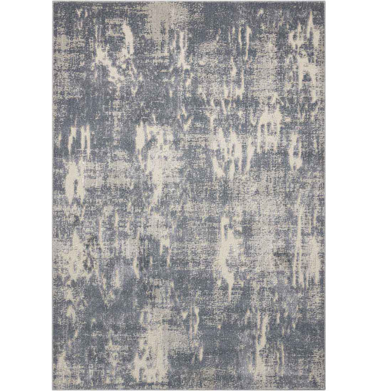 Gleam Area Rug in Slate Gray/Ivory, Rectangle 5'3" x 7'3"