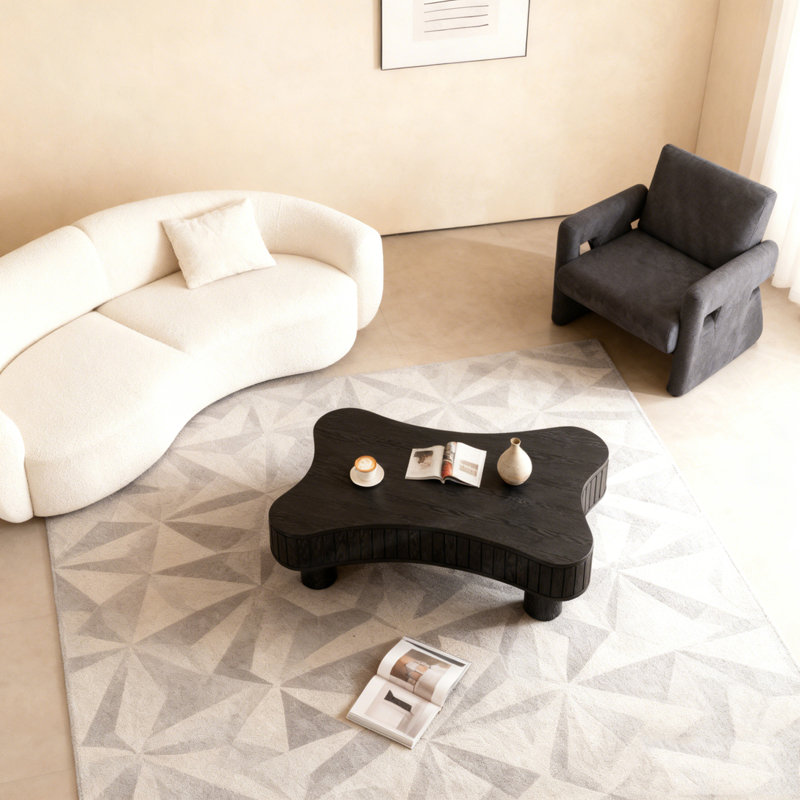 Table basse à plateau relevable 42 po, Noir