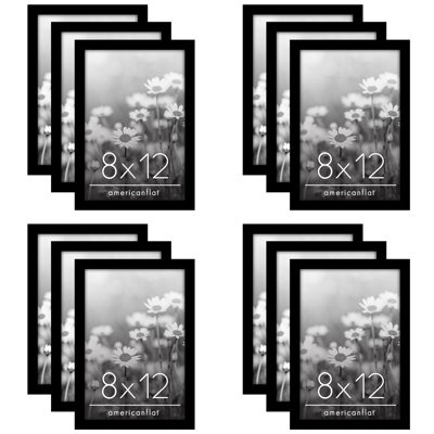 Americanflat Picture Frame - Set of 12 - Polished Plexiglass - Engineered Wood