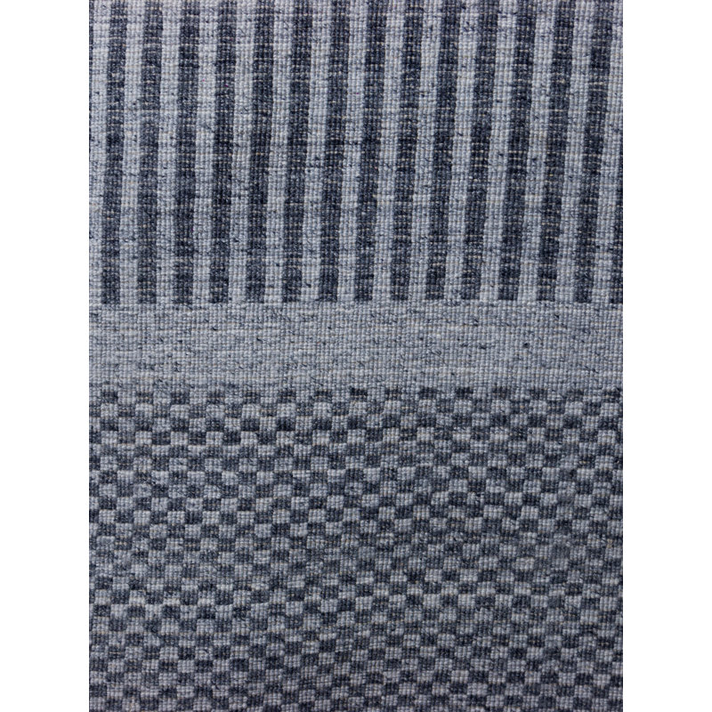 Meraki 01 Hand Loomed Area Rug in Silver/Gray, Rectangle 5' x 8'