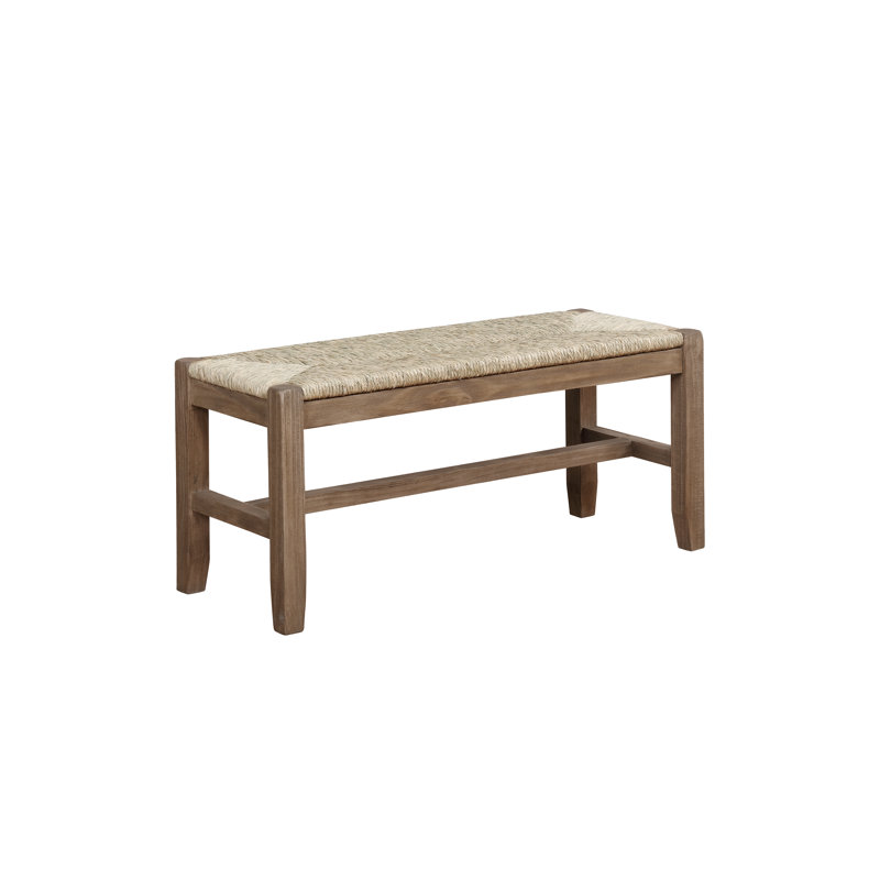 Banc de hall d'entrée en bois massif Aston
