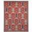Hand Knotted Wool Area Rug in Red And Navy