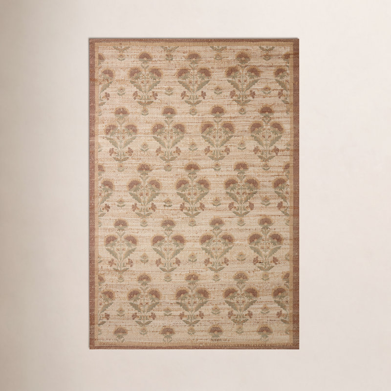 Chris Loves Julia x Loloi Rue Wheat / Sage Area Rug, Rectangle 3'6" x 5'6"