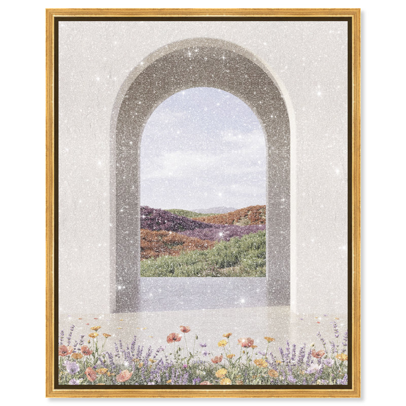 Window To Paradise Print by Oliver Gal, 25"H x 31"W, Gold Floater Frame