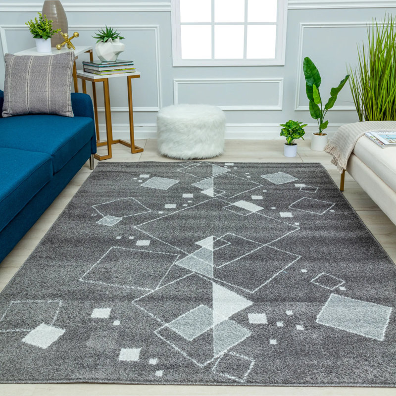 Tapis gris anthracite Azalea, Rectangle 8 pi 3 po x 10 pi 0 po