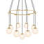 Luminaire suspendu en laiton 9 lumières pour salle à manger moderne 9 lumières Lowndes