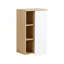 Armoire latérale de salle de bain murale 16 pouces avec porte simple et tablettes ouvertes à 3 niveaux