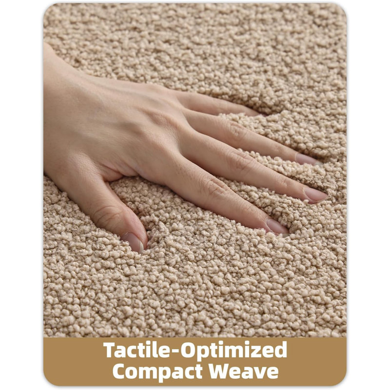 Non-Slip Bath Rug, Khaki, 61cm W x 91cm L