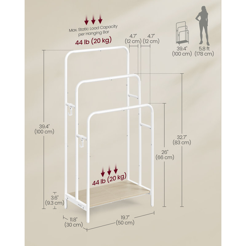 Porte-serviettes debout VASAGLE, blanc