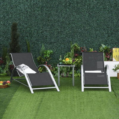 169cm Long Reclining Chaise Lounge Set