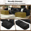 135.4" Modular Sectional Sofa With Two Movable Ottomans-5751890