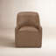Maisie Rolling Dining Chair Tan Leather